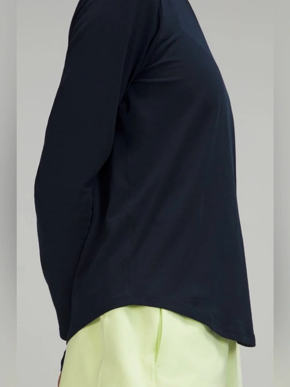 LULULEMON Love Long Sleeve Navy Blue Shirt, Size 16